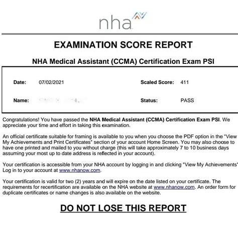 United Kingdom. . Nha ccma exam passing score